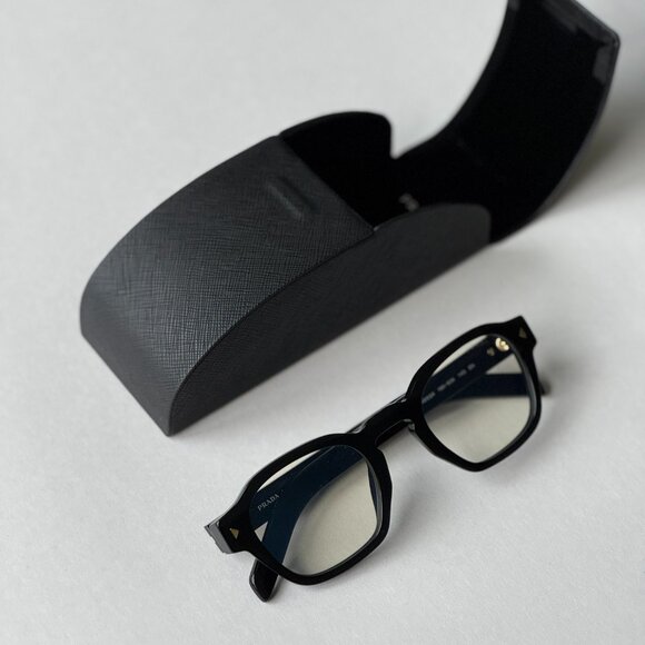Prada Men Eyeglasses Black Square PRA16S 16K60K NEW AUTHENTIC - Picture 6 of 15
